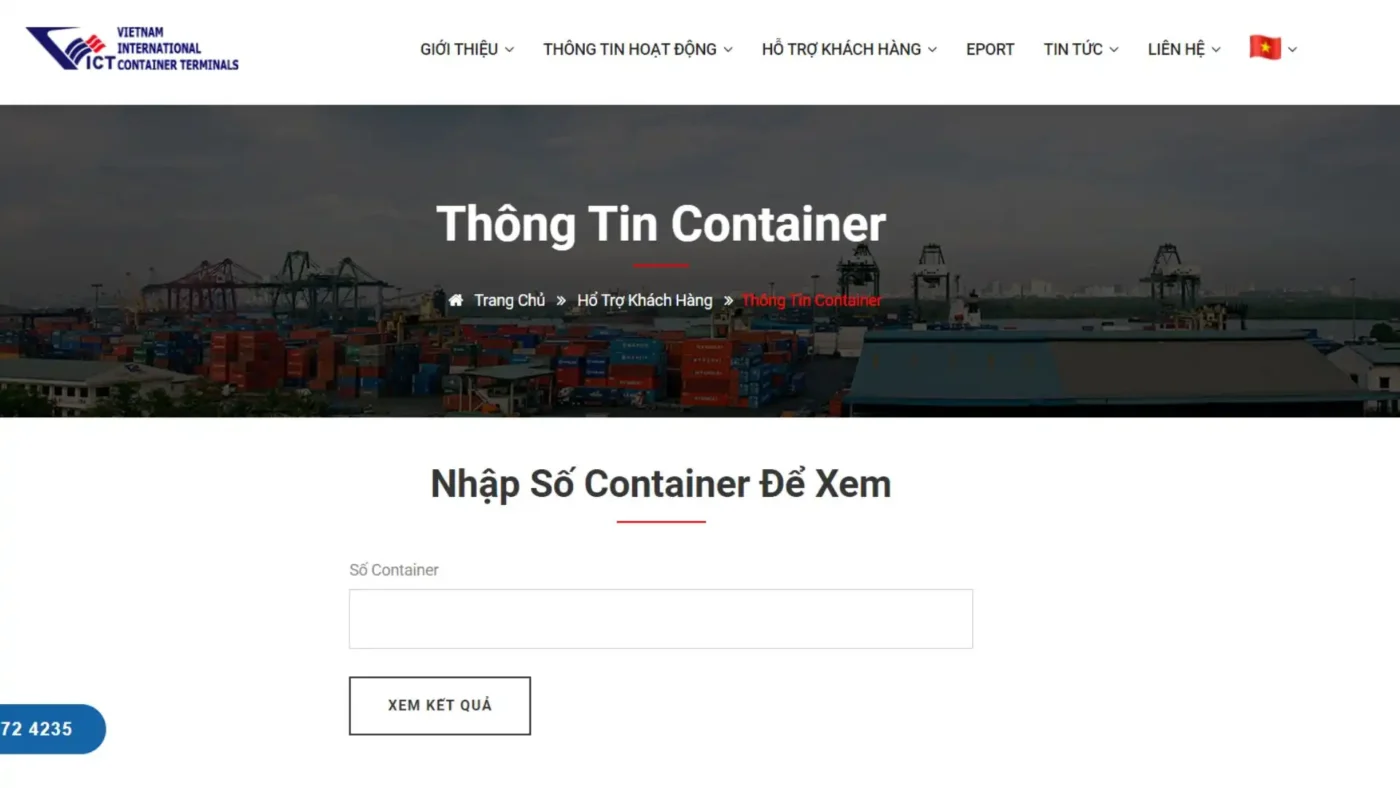 tra cuu container cang vict